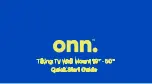 Onn Tilting TV Wall Mount 19"-50" Quick Start Manual preview