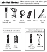 Preview for 4 page of Onn Tilting TV Wall Mount 19"-50" Quick Start Manual