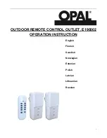 Preview for 1 page of Onninen Opal Operation Instruction Manual