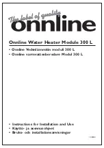 Preview for 1 page of ONNLINE Water Heater Module 300 L Instructions For Installation And Use Manual