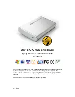 Предварительный просмотр 1 страницы Onnto 2.5" SATA HDD Enclosure User Manual