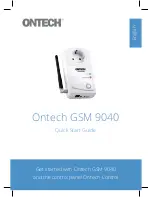 Предварительный просмотр 1 страницы Ontech GSM 9040 Quick Start Manual