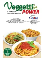 Предварительный просмотр 16 страницы Ontel Veggetti Power Gourmet Recipe Manual And Instructions