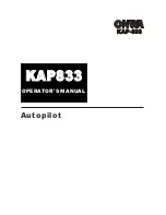 Onwa KAP-833 Operator'S Manual preview