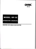 Предварительный просмотр 1 страницы Onwa KP-32 Owner'S Manual