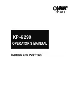 Preview for 1 page of Onwa KP-6299 Operator'S Manual