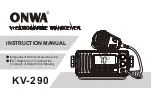 Onwa KV-290 Installation Manual предпросмотр