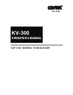 Preview for 1 page of Onwa KV-300 Operator'S Manual