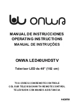 Onwa LED40UHDSTV Operating Instructions Manual предпросмотр