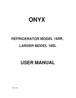 Preview for 1 page of Onyx 160R User Manual