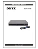 Preview for 1 page of Onyx SW2200XS Instruction Manual