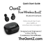 Предварительный просмотр 1 страницы Oontz True Wireless BudZ Quick Start Manual