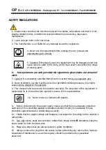 Preview for 7 page of OP BC 800/W ES SP Use And Maintenance Manual