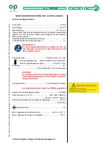 Preview for 158 page of OP Tubomatic H135 EL Operating And Maintenance Manual