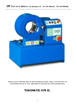 Preview for 1 page of OP TUBOMATIC H79 EL Use And Maintenance Manual