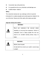 Preview for 4 page of Opal AC-9B Instruction Manual