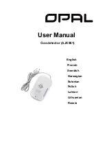 Preview for 1 page of Opal AJK961 User Manual