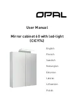 Opal CIC974 User Manual предпросмотр