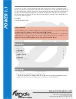 Preview for 2 page of Opale-Parmodels POWER 1.1 Manual