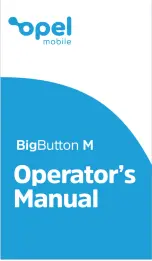 Preview for 1 page of Opel mobile BigButton M Operator'S Manual