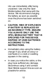 Preview for 12 page of Opel mobile BigButton M Operator'S Manual