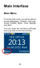 Preview for 38 page of Opel mobile BigButton M Operator'S Manual