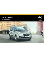 Предварительный просмотр 1 страницы Opel 2015 Combo Owner'S Manual