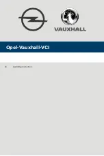 Opel Vauxhall VCI Operating Instruction предпросмотр