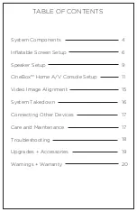 Предварительный просмотр 3 страницы Open Air Cinema CINEBOX HOME SYSTEM User Manual