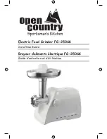 Open Country FG-250SK Care/Use Manual preview