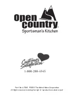 Preview for 16 page of Open Country FS-140RSK Care/Use Manual