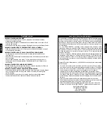 Preview for 5 page of Open Country VS-02SK Care/Use Manual