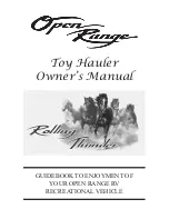 Open Range Toy Hauler Owner'S Manual preview