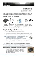 Preview for 1 page of Opengear ACM5004-G Quick Start Manual