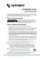 Preview for 1 page of Opengear ACM5504-5-G-W-I Quick Start Manual