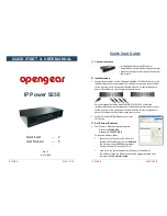 Preview for 1 page of Opengear IP Power 9258 Quick Start User Manual