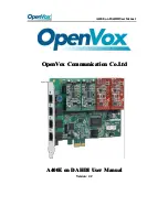 Предварительный просмотр 1 страницы OpenVox A400E on DAHDI User Manual