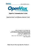 Предварительный просмотр 2 страницы OpenVox A400E on DAHDI User Manual