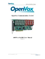 OpenVox A800P User Manual предпросмотр