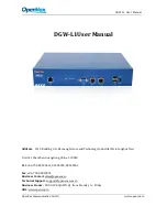 OpenVox DGW-L1 User Manual preview