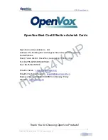 Предварительный просмотр 2 страницы OpenVox FD140 User Manual