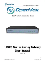 OpenVox iAG801 Series User Manual preview