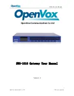 Preview for 1 page of OpenVox SWG-1016 User Manual