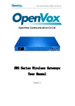 OpenVox SWG Series User Manual preview