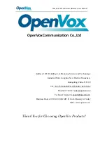 Preview for 2 page of OpenVox VoxStack Series User Manual