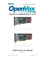 Preview for 1 page of OpenVox X204 Series User Manual