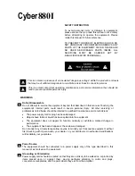 Opera Consonance Cyber-880I User Manual предпросмотр