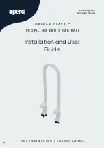 Opera Classic Profiling Bed Grab Rail Installation And User Manual preview