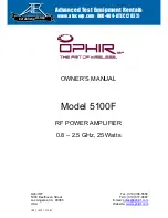 OPHIR 5100F Owner'S Manual предпросмотр