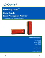 Предварительный просмотр 1 страницы OPHIR BeamSquared User Manual